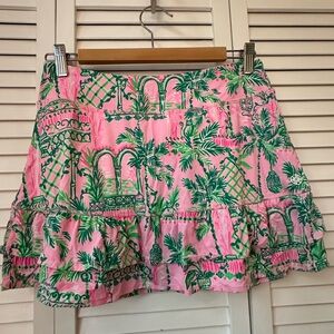 Lilly Pulitzer Tropical Pink and Green Swim Skort
